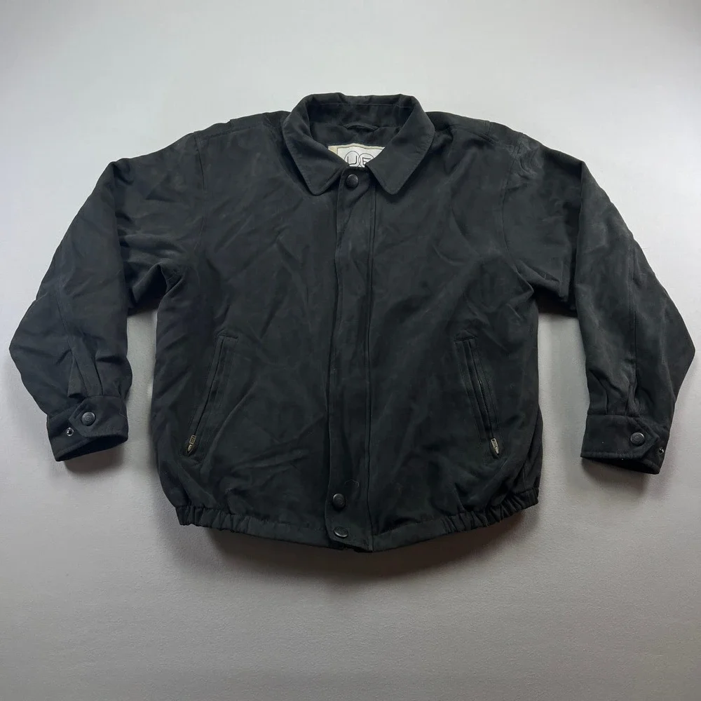 Urban Equipment Jacket Mens Medium Black Lined Faux Suede Insulated Full Zip
